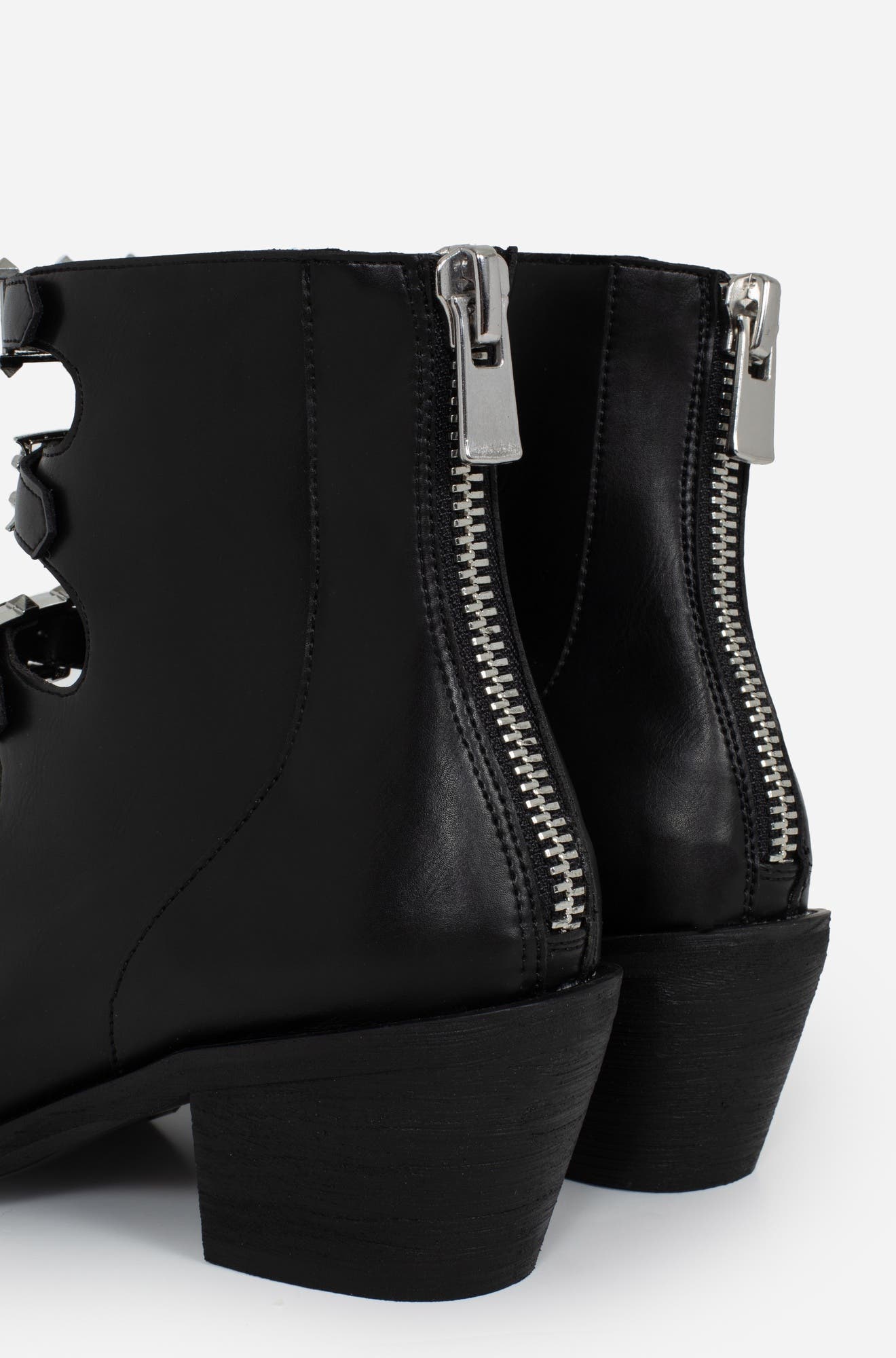 Buckled Ankle Heels Boot, Alternate, color, Black