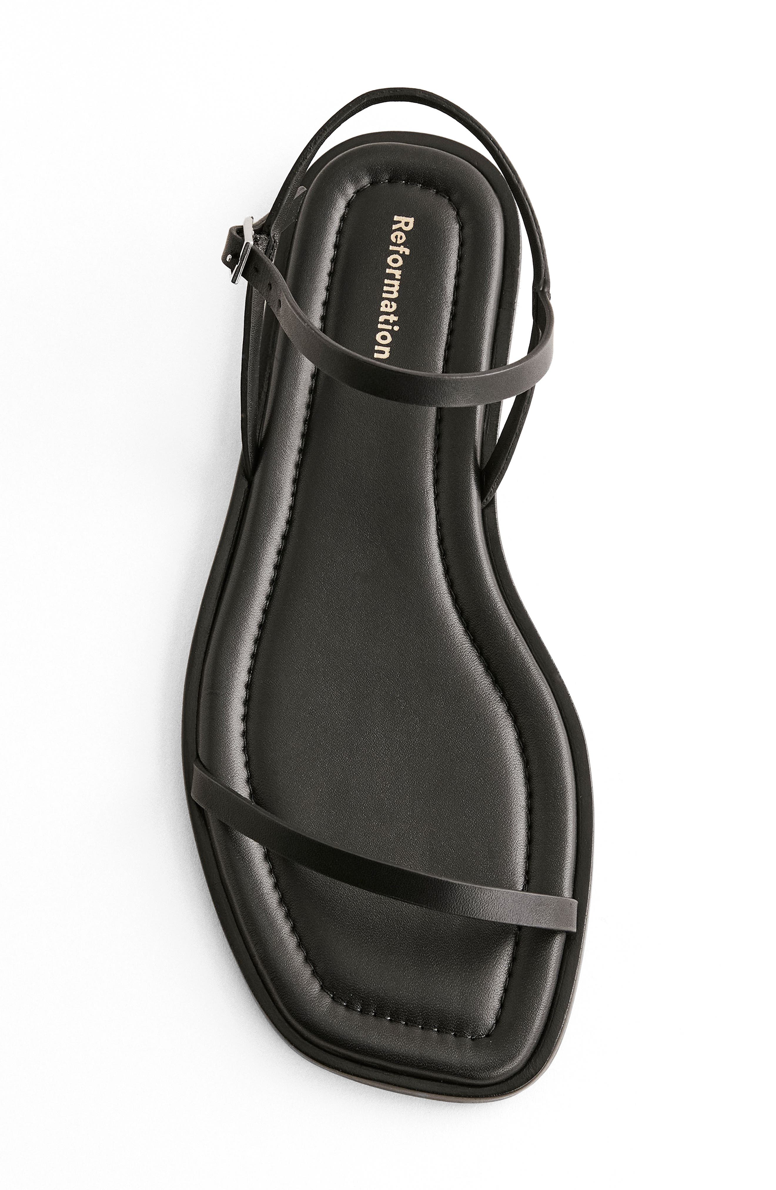 Reformation Lake Flat Sandal, Alternate, color, 