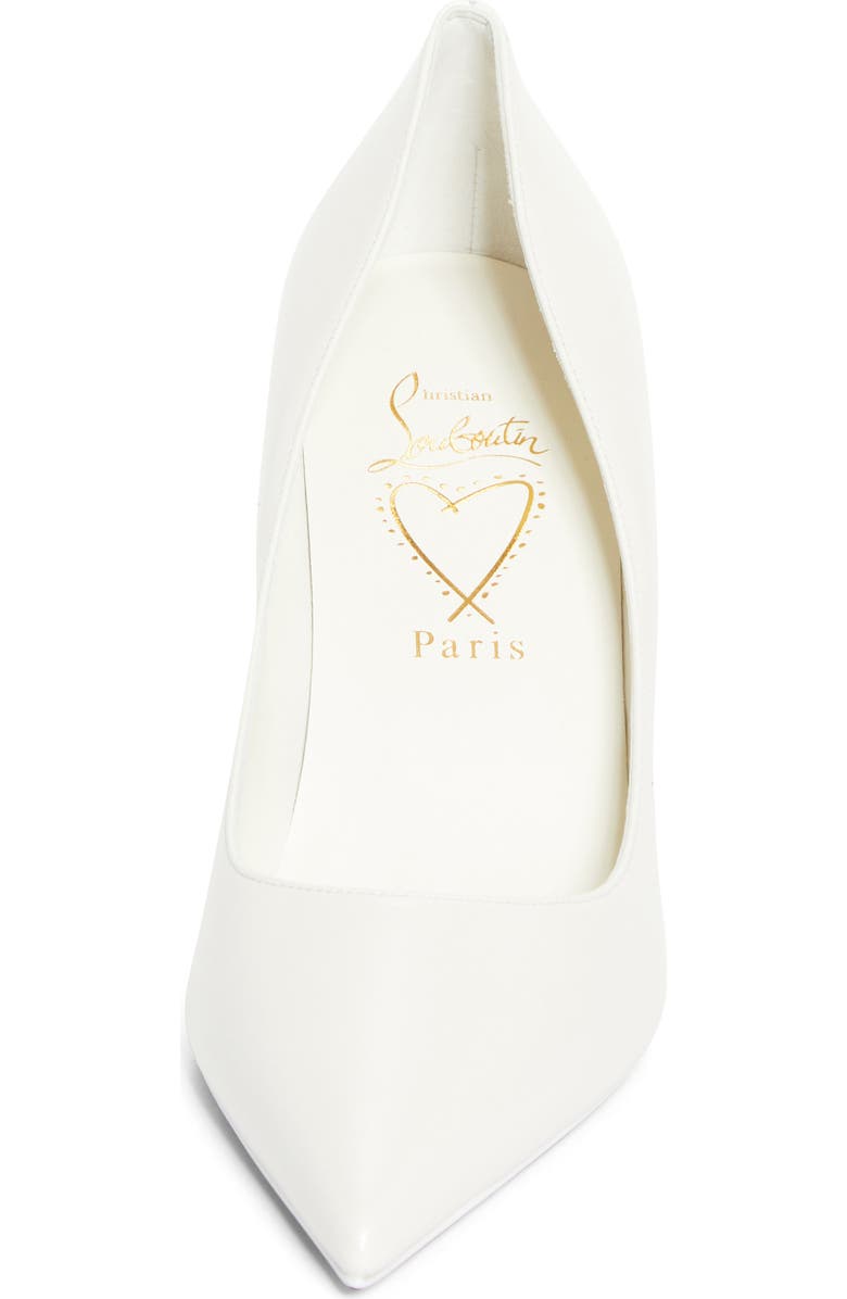 Christian Louboutin Miss Z Pointed Toe Pump, Alternate, color, W667 Bianco/Lin Snow