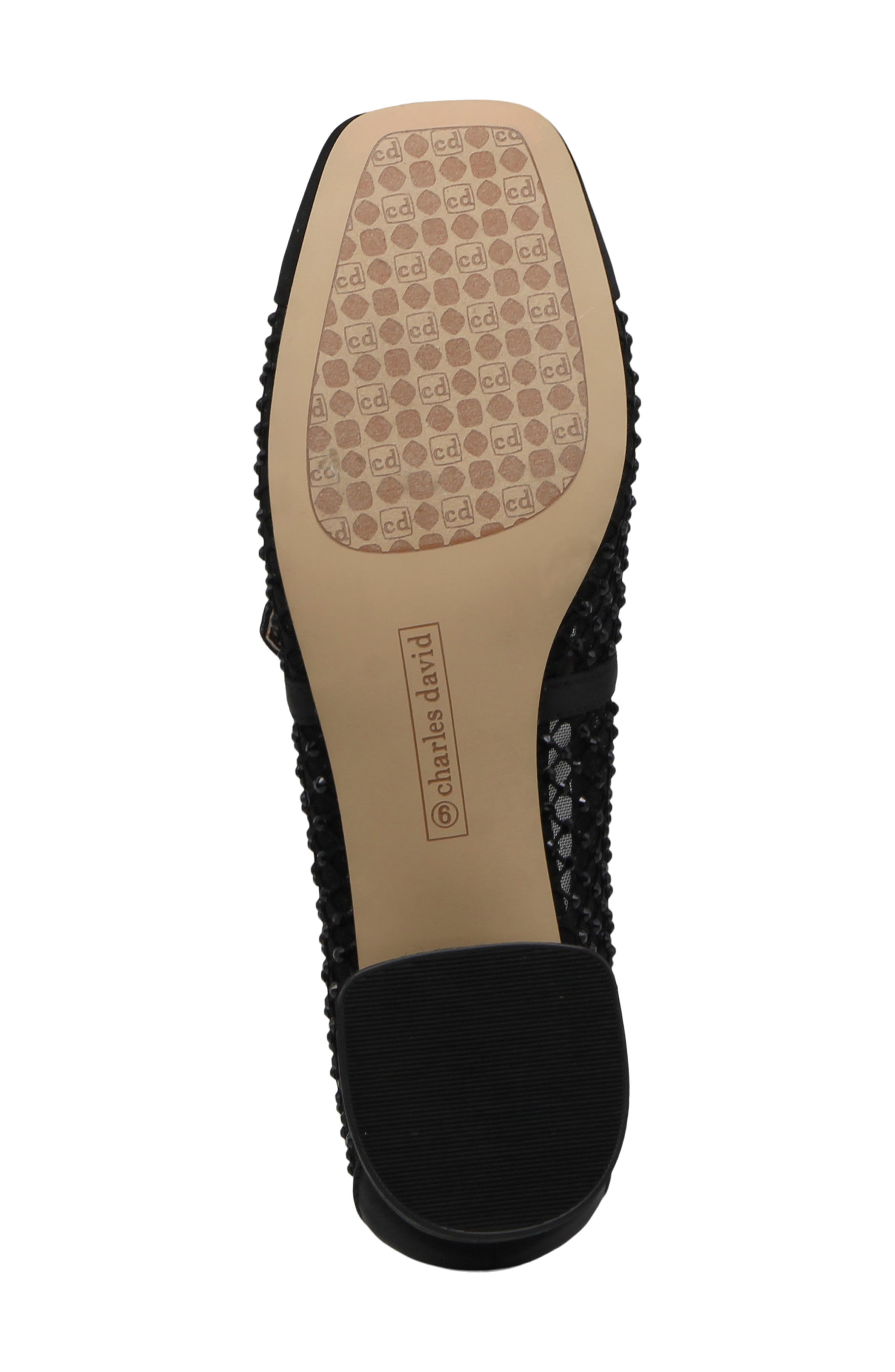 Charles David Zoobie Rhinestone Mesh Mary Jane Pump, Alternate, color, Black