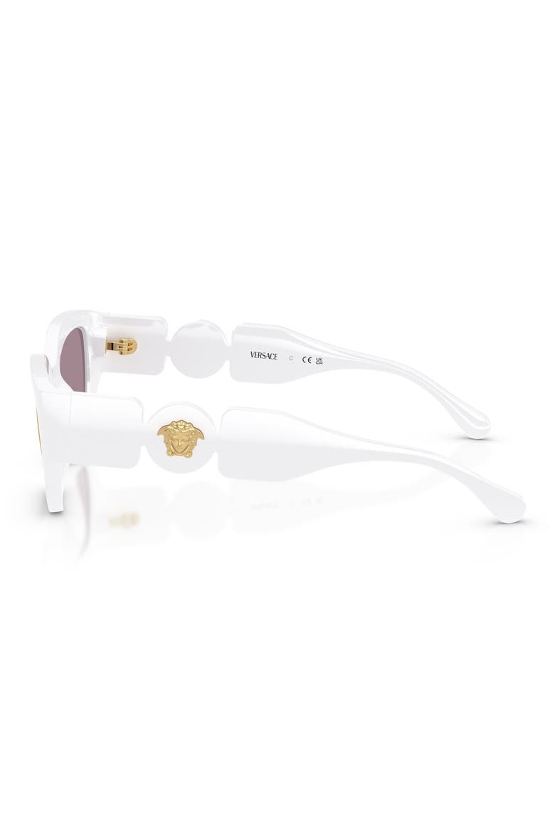 Kids' 48mm Irregular Sunglasses, Alternate, color, WHITE / PINK MIRROR ROSE GOLD