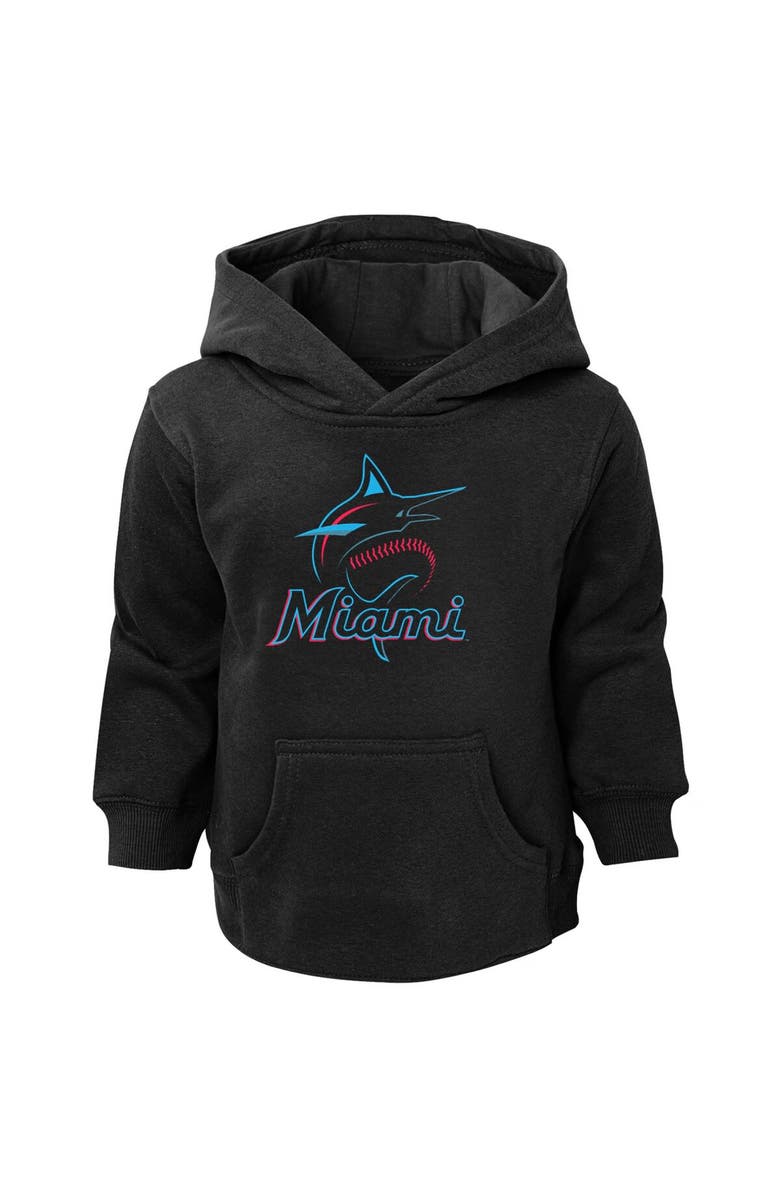 Outerstuff Toddler Black Miami Marlins Primary Logo Pullover Hoodie, Main, color, Black