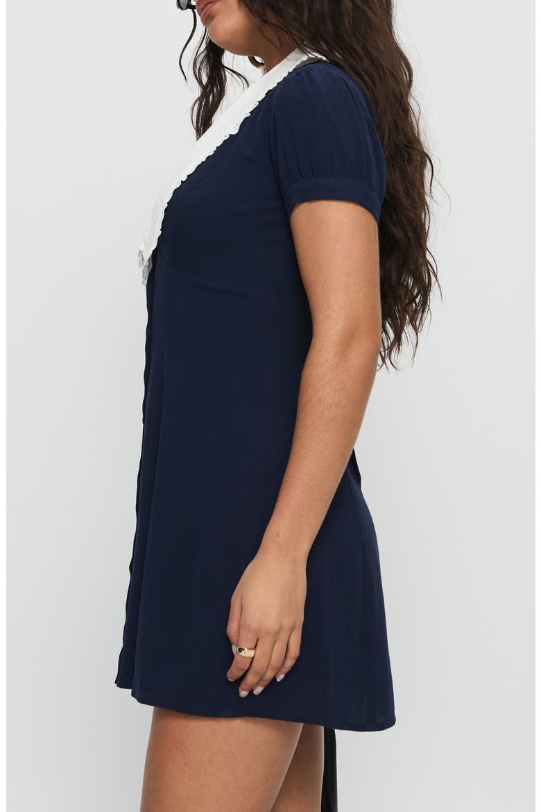 Fabiola Collared Minidress, Alternate, color, NAVY