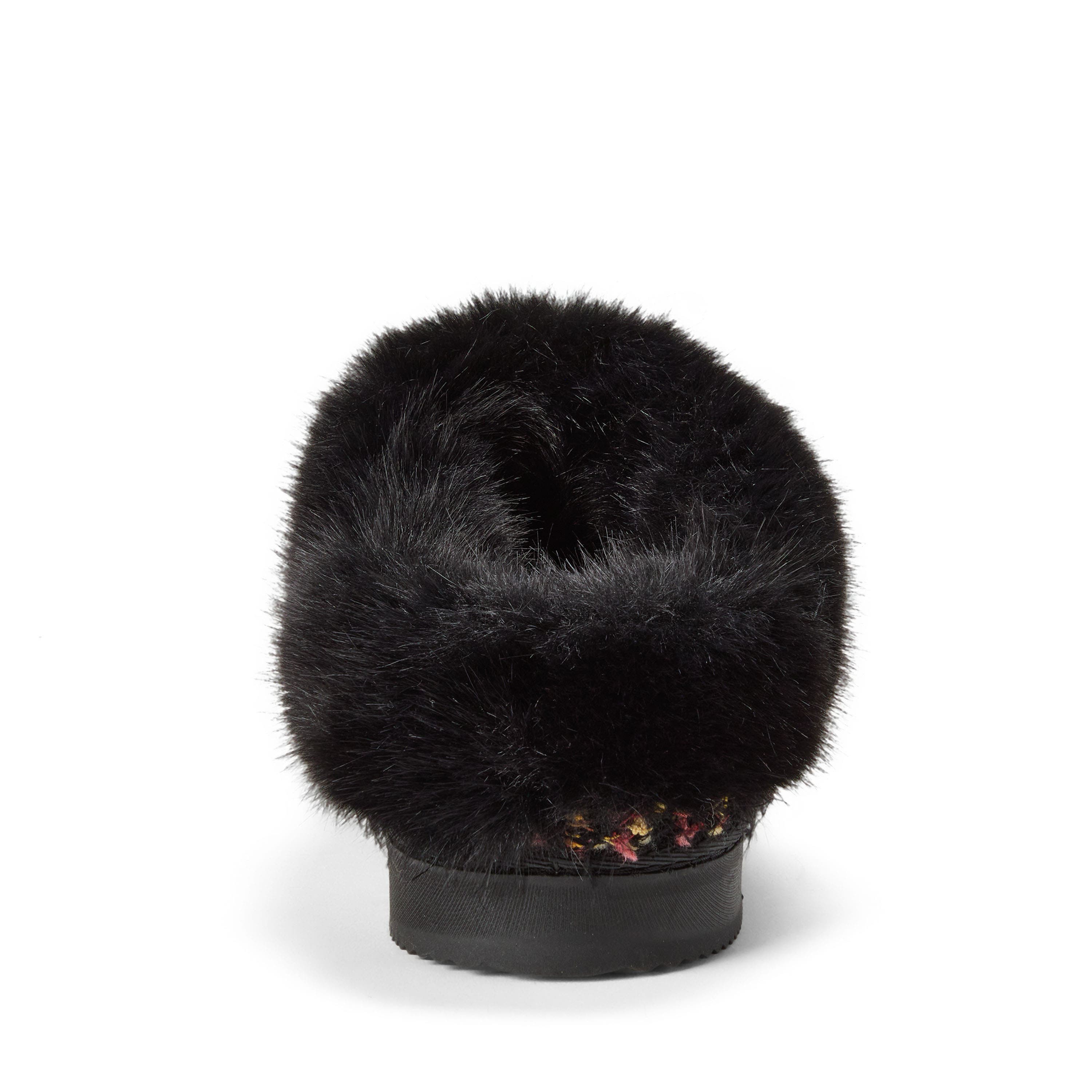 Dearfoams Daphne Knit Clog Slippers, Alternate, color, Black