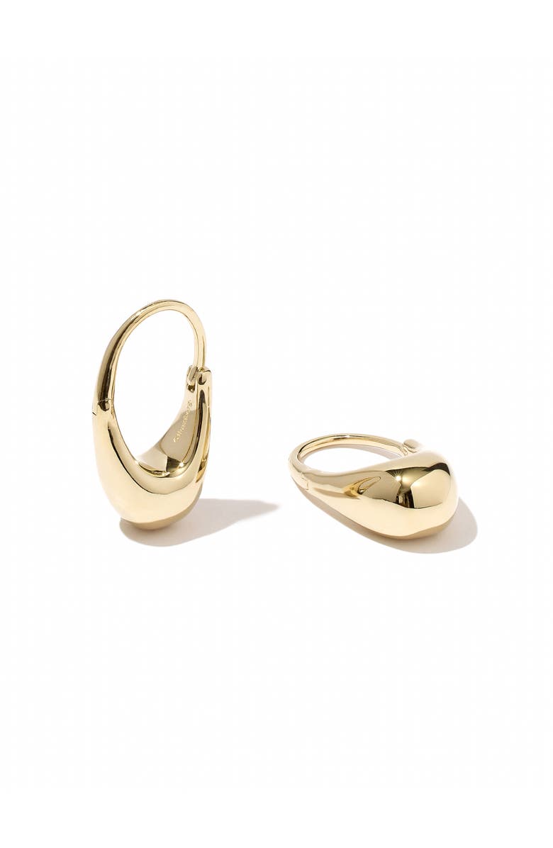 Otiumberg 14kt Gold Vermeil Roscida Drop Hoop Earrings, Main, color, Yellow Toned Gold