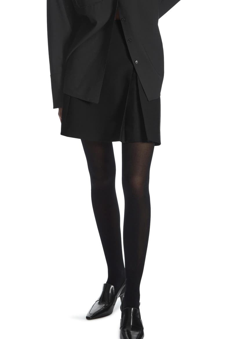 Wool Miniskirt, Main, color, BLACK