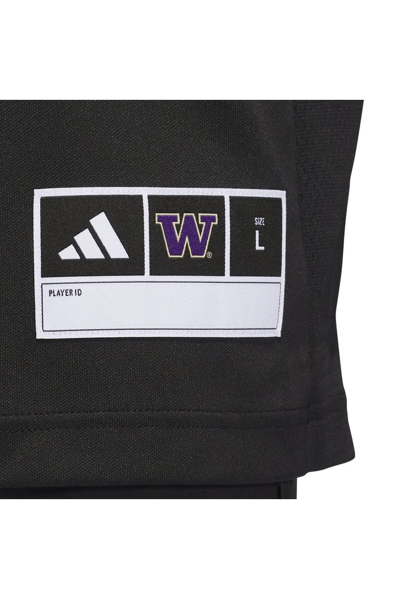 Men's adidas #24 Black Washington Huskies Alternate Premier Strategy Jersey, Alternate, color, Black