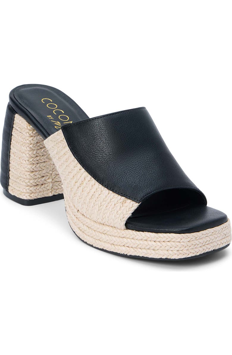 Coconuts by Matisse Beaufort Colorblock Mixed Media Sandal, Main, color, Black