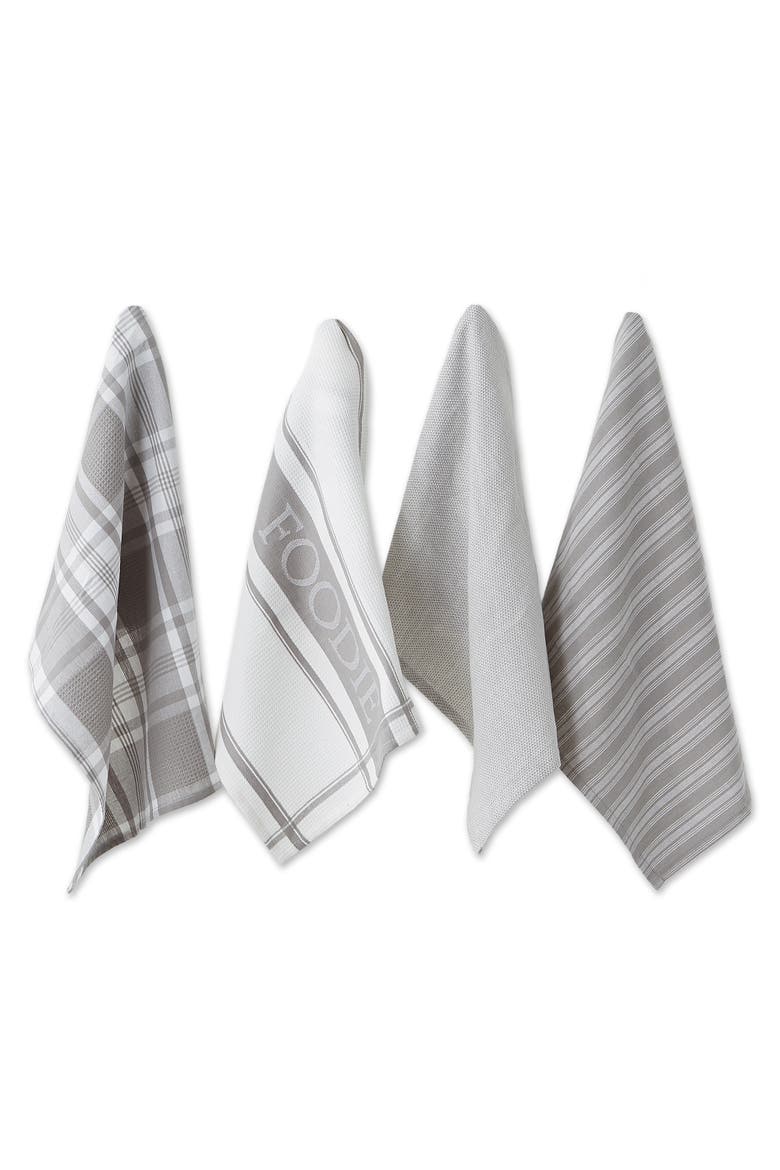 Granite Assorted Gourmet Kitchen Dishtowel Set/4, Alternate, color, Granite