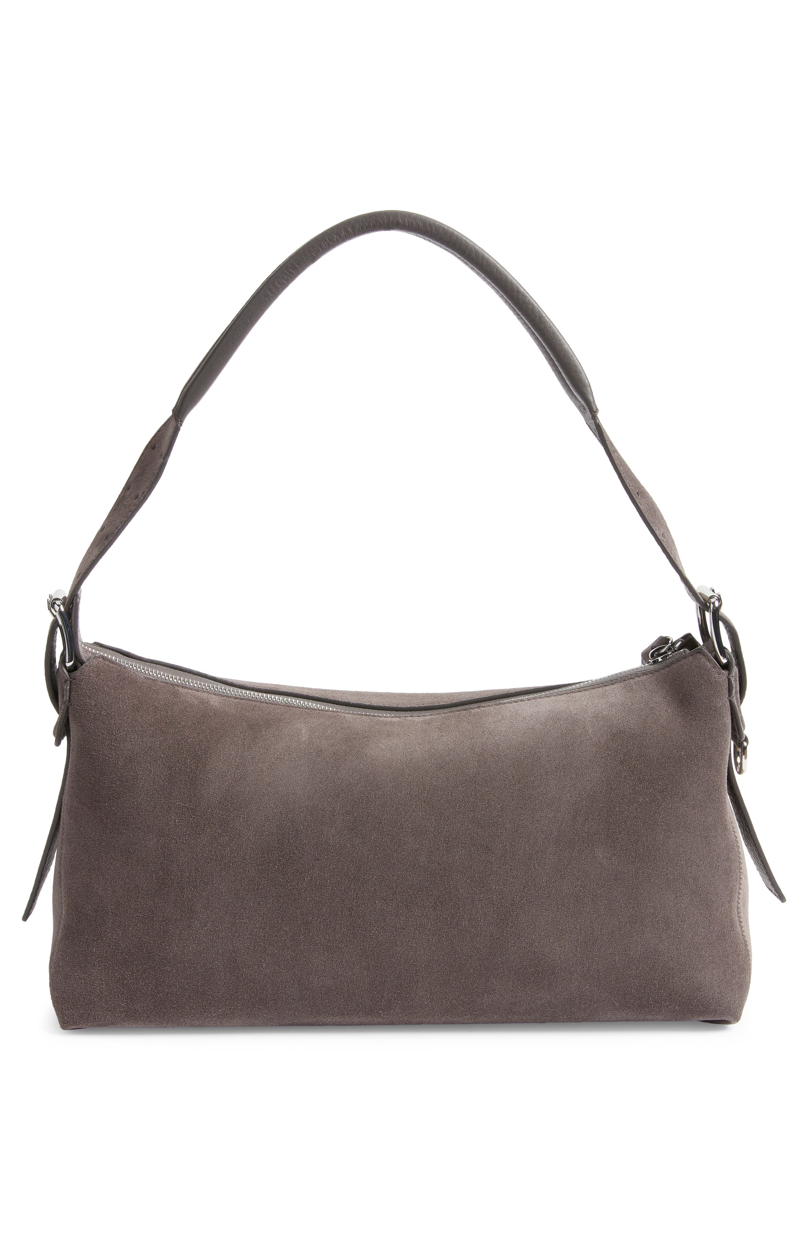 Lemaire Belted Suede Shoulder Bag, Alternate, color, Mink