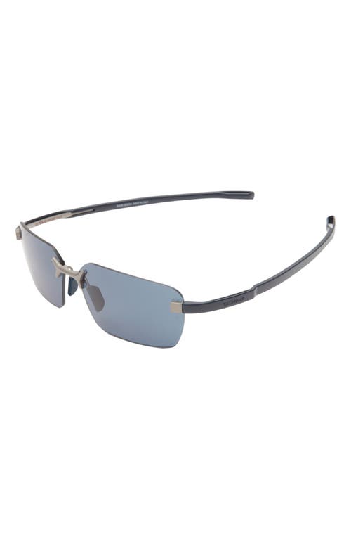 Tag Heuer Flex 59mm Rectangular Sport Sunglasses In Blue
