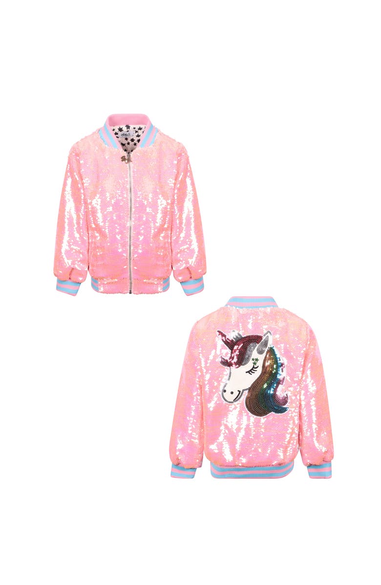 Lola + The Boys Pretty Sequin Dress, Alternate, color, Pink