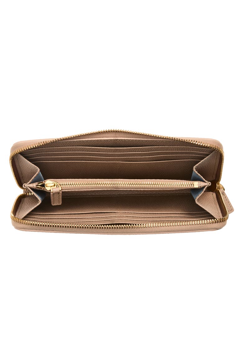 VLOGO Zip Around Leather Continental Wallet, Alternate, color, ROSE