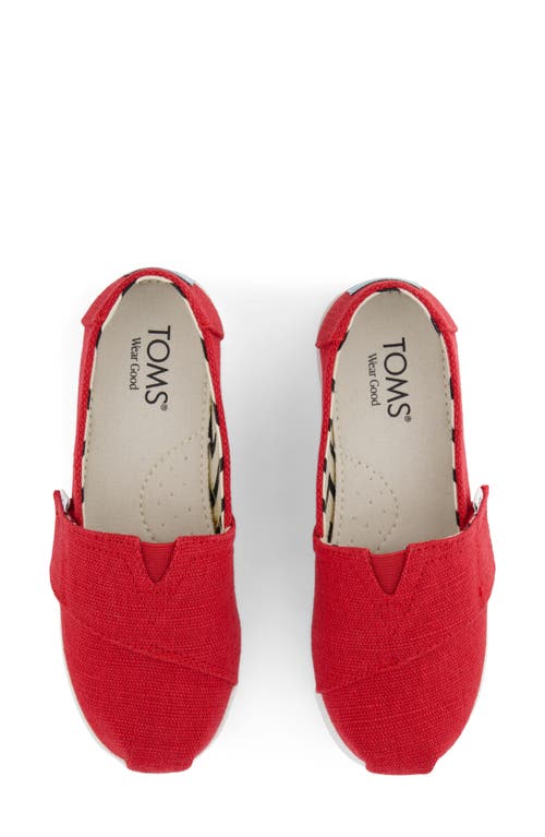 Toms Kids' Alpargata Sneaker In Red