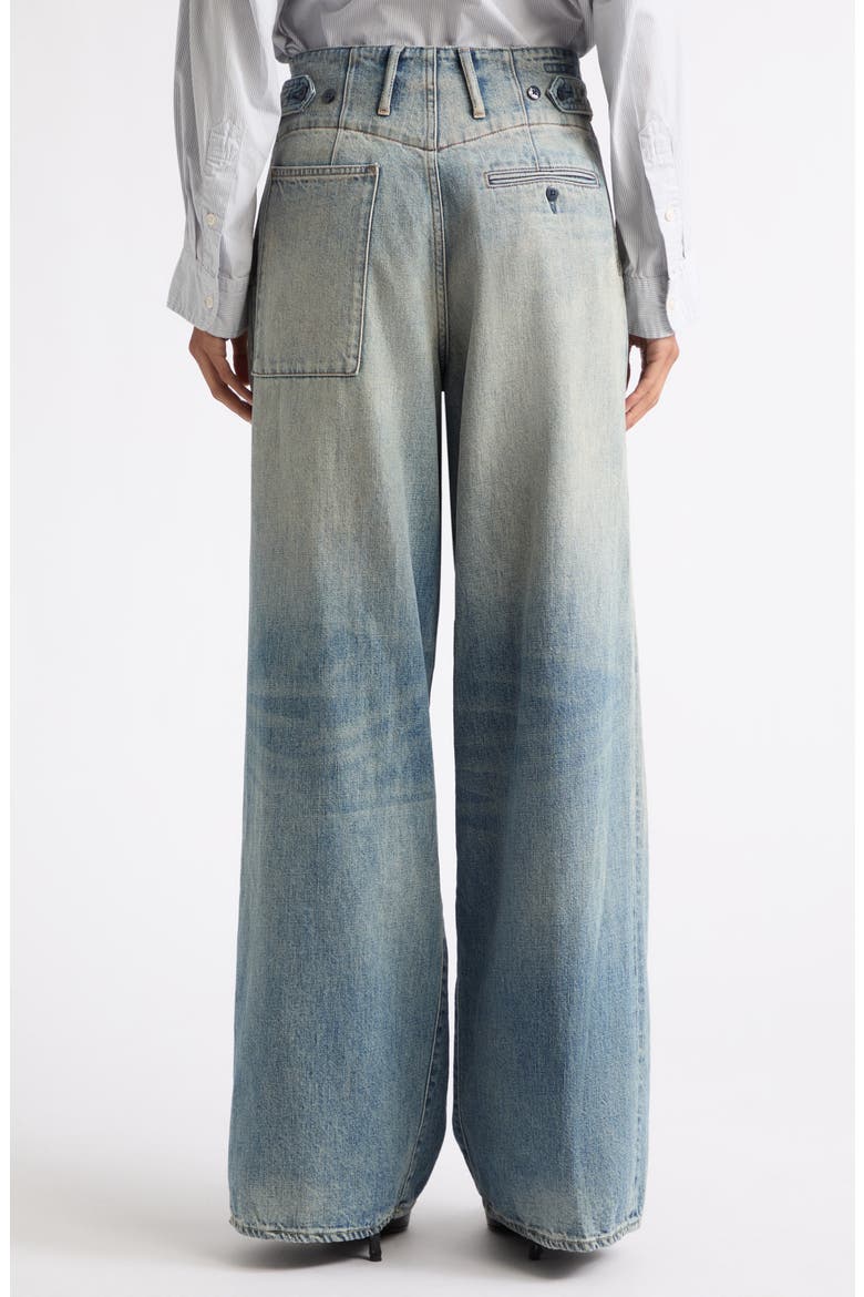 Triple Pleat Wide Leg Jeans, Alternate, color, RIVINGTON BLUE