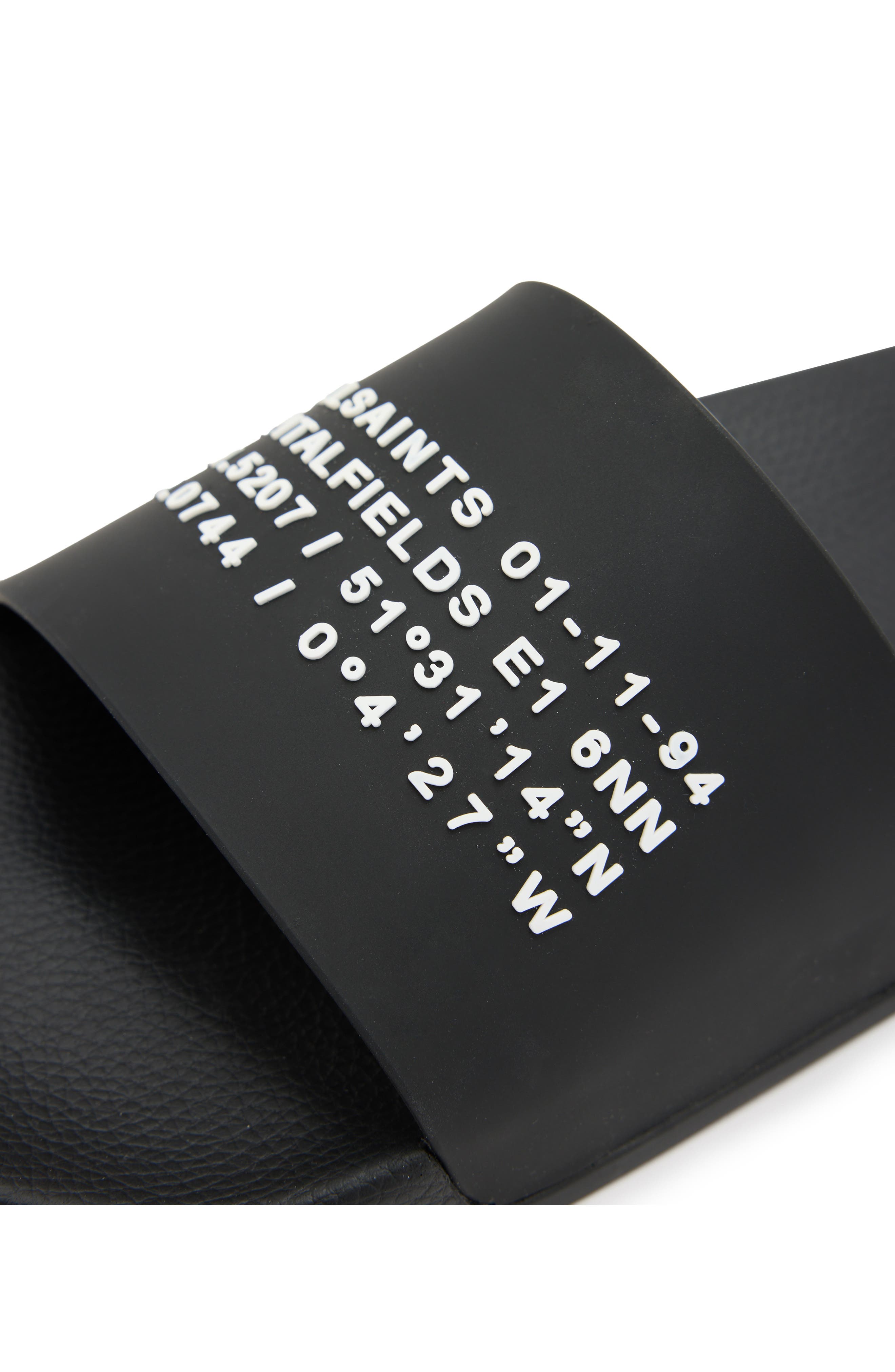 AllSaints Renegade Slide Sandal, Alternate, color, Black