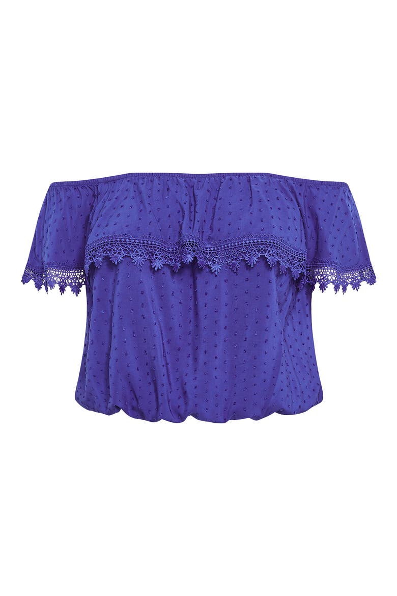 Sara Off the Shoulder Short Sleeve Top, Alternate, color, COBALT