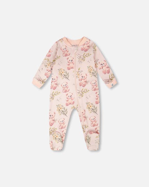 Organic Cotton Bear Print One-Piece Pyjama (Baby)