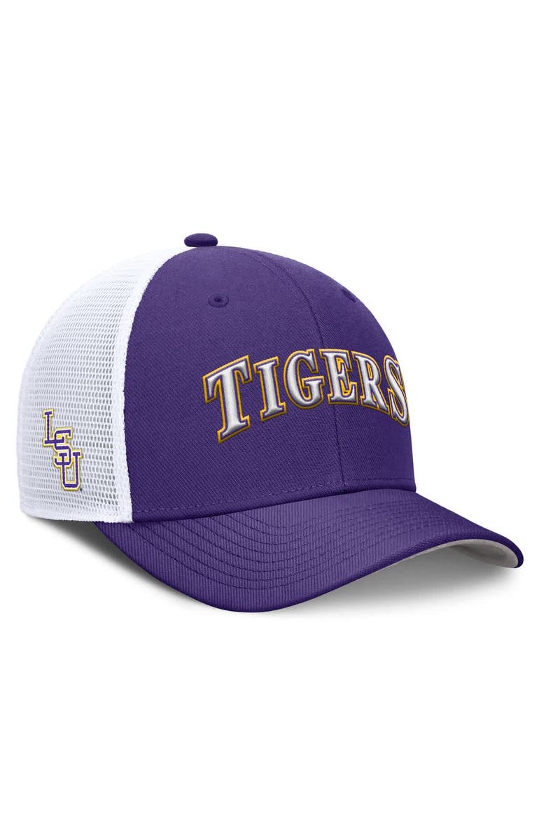 Nike Men's Nike Purple LSU Tigers 2025 Dugout Coaches Rise Performance Trucker Adjustable Hat, Main, color, 