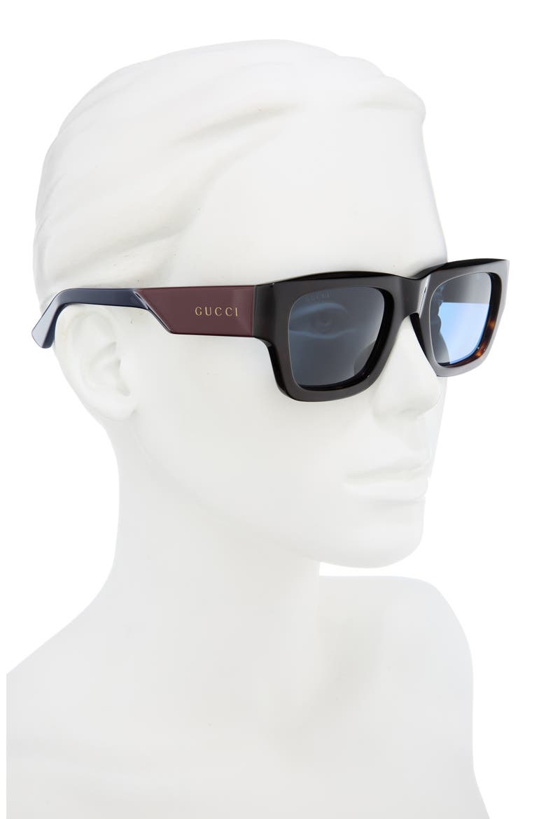 GG1668S Square Sunglasses, Alternate, color, HAVANA RED BLUE