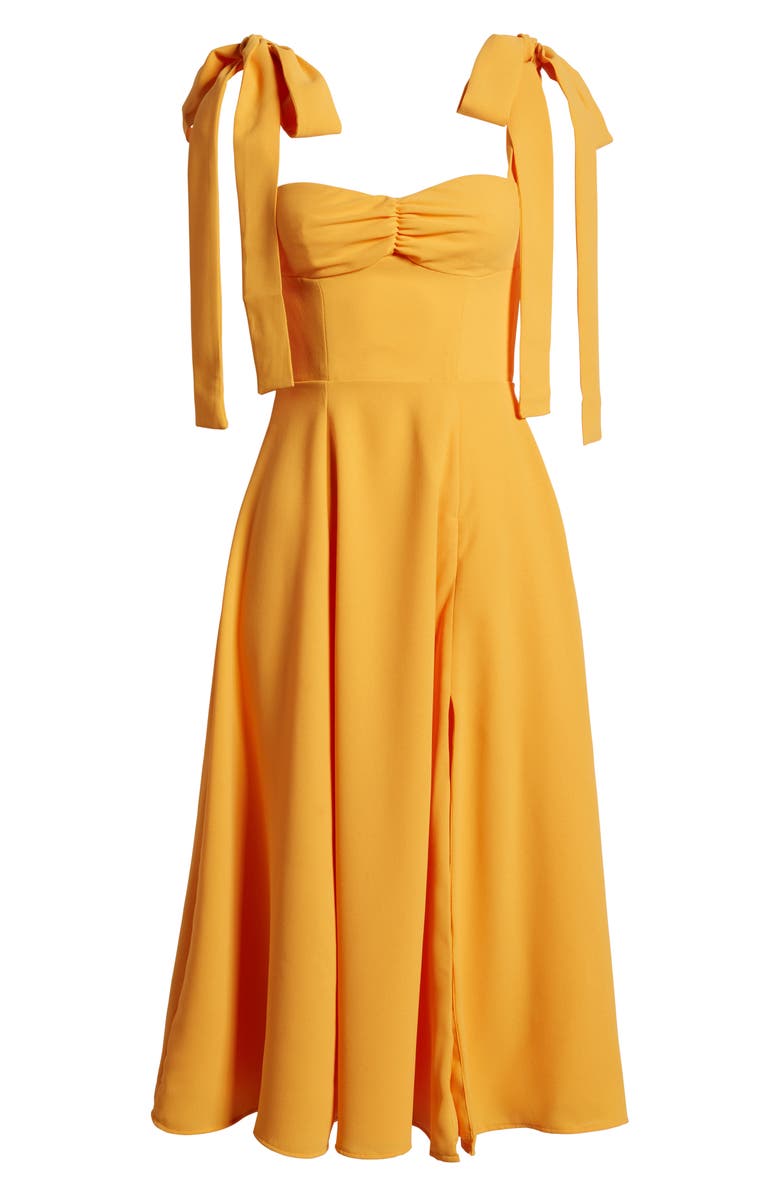 HOUSE OF CB Alicia Floral Midi Dress, Alternate, color, Tangerine