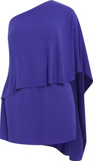 City Chic Lily One-Shoulder Cape Dress