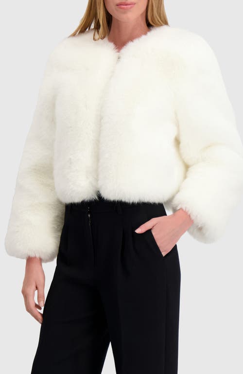 Lyla Grant Fur-free Fox (faux Fur) Bolero In Neutral
