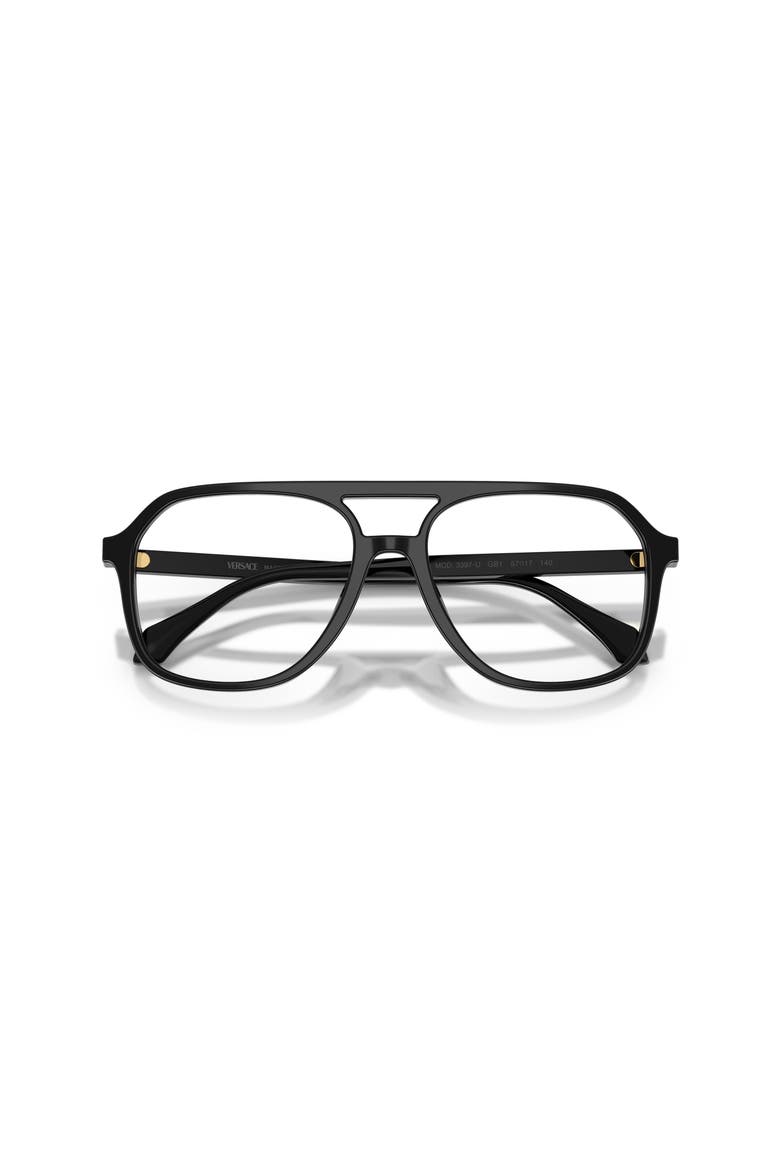 57mm Square optical glasses, Alternate, color, Black