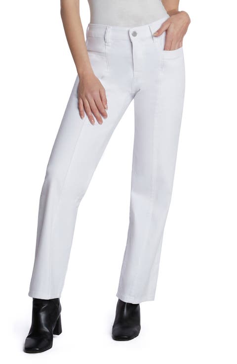 Merry Mid Rise Crop Boyfriend Jeans (Pure White)