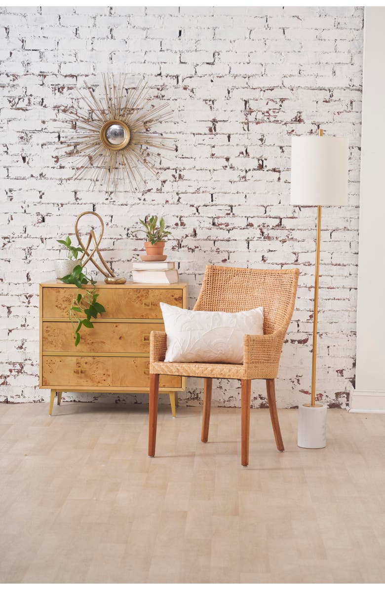 carol & frank Runa Botanical White Throw Pillow for Bed or Sofa Accent Décor, Alternate, color, White