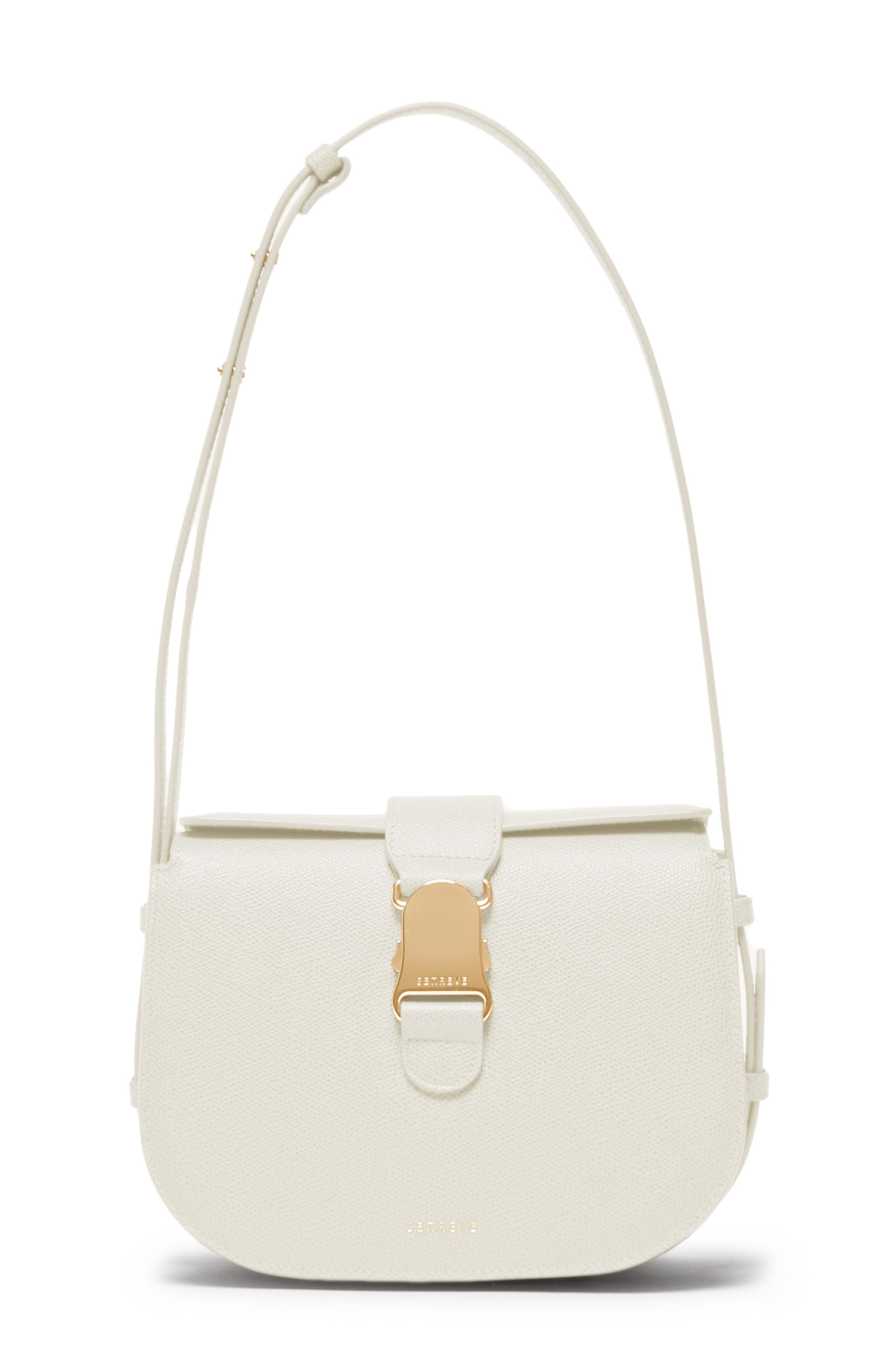 Cadence Crossbody Pebbled Leather Handbag, Main, color, Cream
