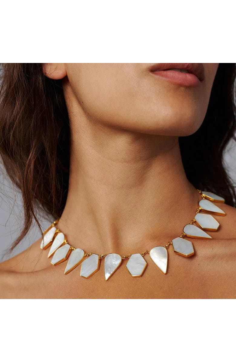 Freya Rose Warrioress Mother of Pearl Necklace, Alternate, color, White