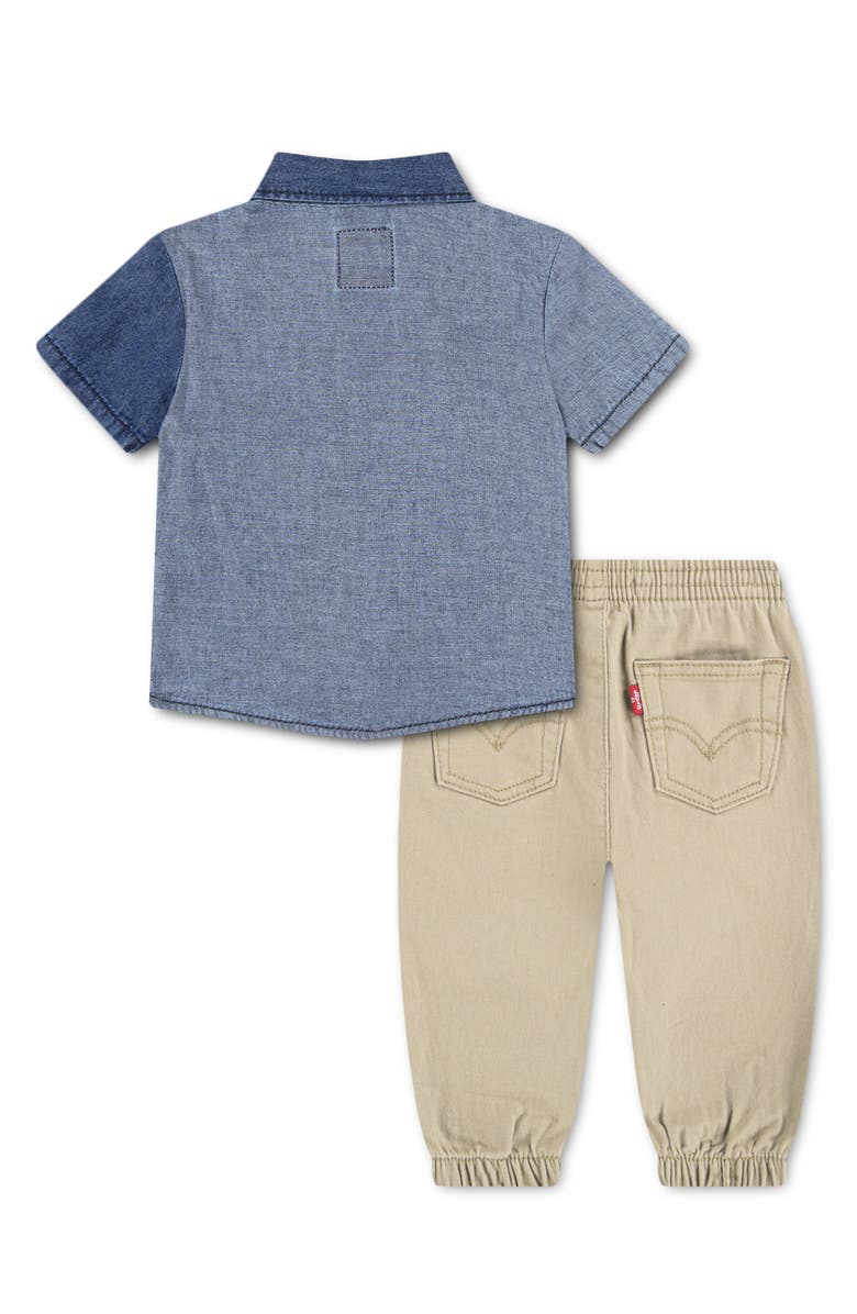 Levi's Colorblock Button-Up Shirt & Joggers Set, Alternate, color, Richards