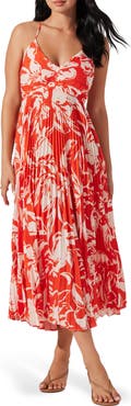 ASTR the Label Blythe Pleated Maxi Dress