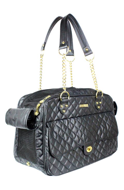 London Quilted Pet Carrier Tote