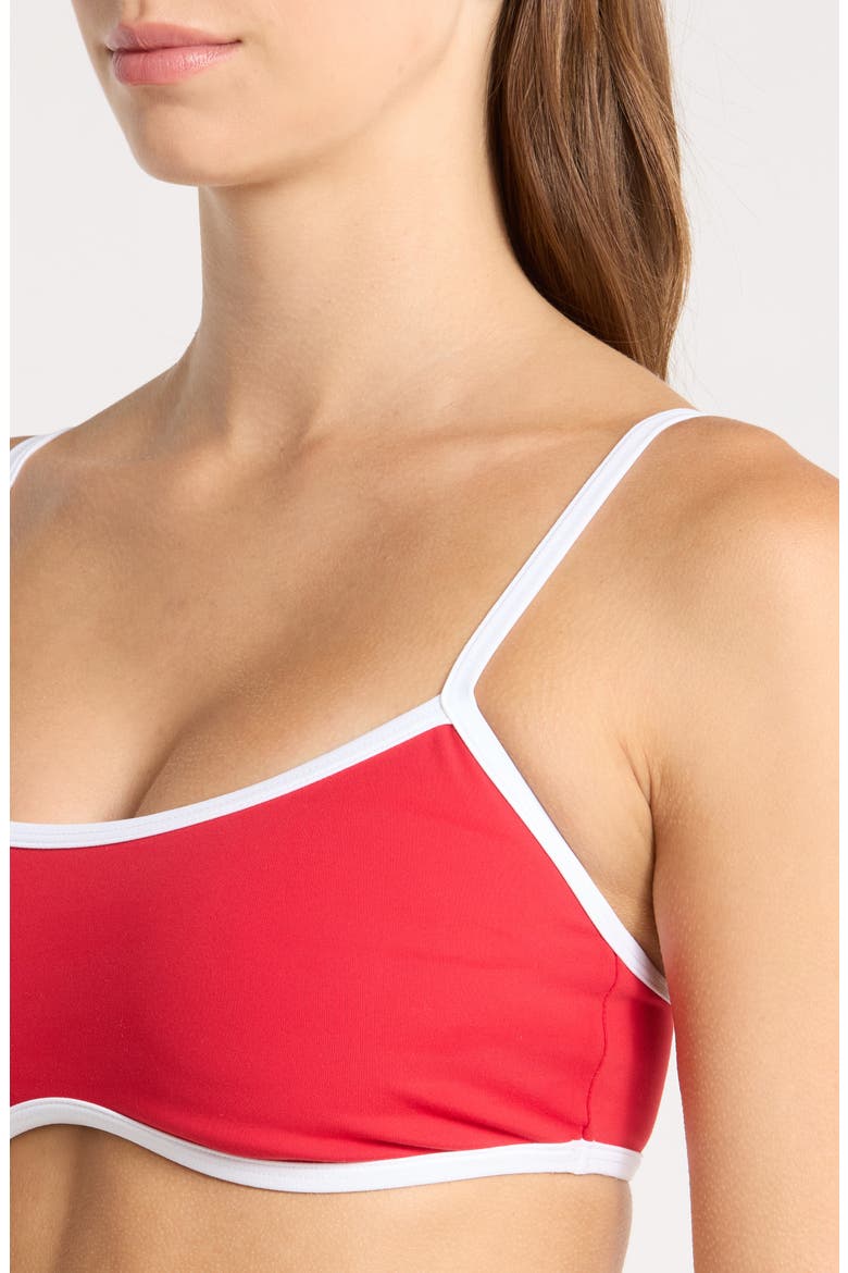 Monica Sports Bralette, Alternate, color, CHERRY/WHITE