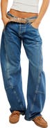 Free People We The Free Fable Low-Rise Twisted Bowed Jeans