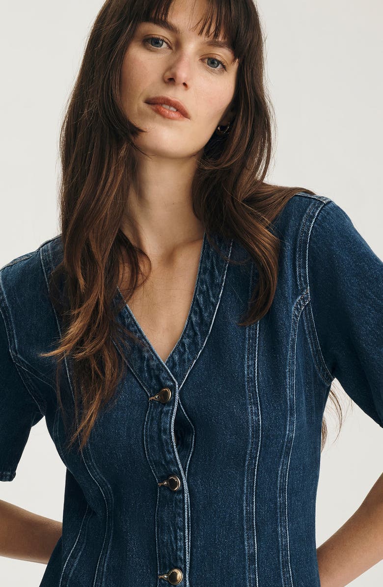 Mavi Jeans Kristy Cotton Denim Shirtdress, Alternate, color, 