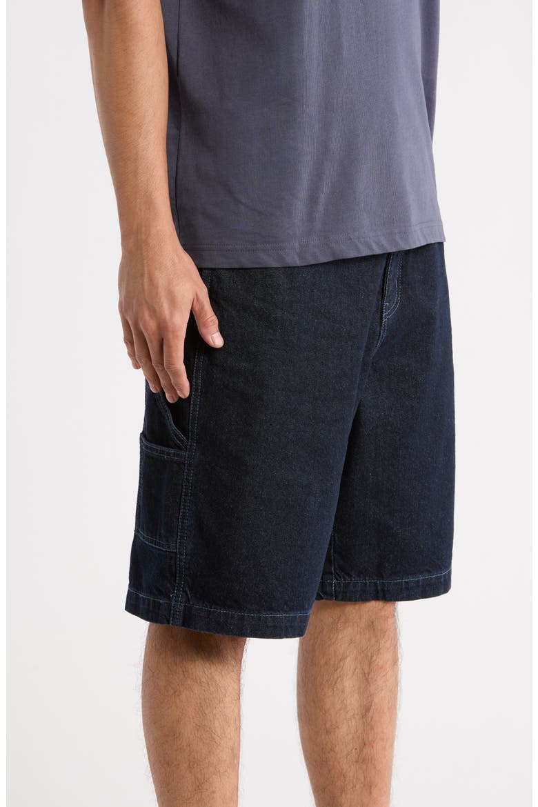 Bad Dog Denim Utility Shorts, Alternate, color, DARK DENIM