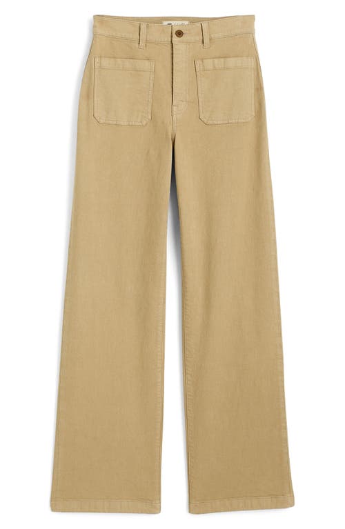 Shop Madewell The Emmett Patch Pocket Wide Leg Pants In Heritage Khaki