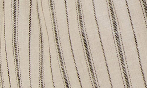 Reformation Inez Ticking Stripe Strapless Linen Top In Elsie Stripe