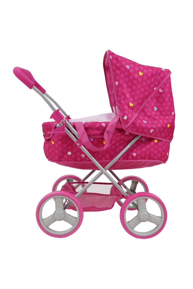 Garden Doll Pram Large Canopy, Alternate, color, Pink