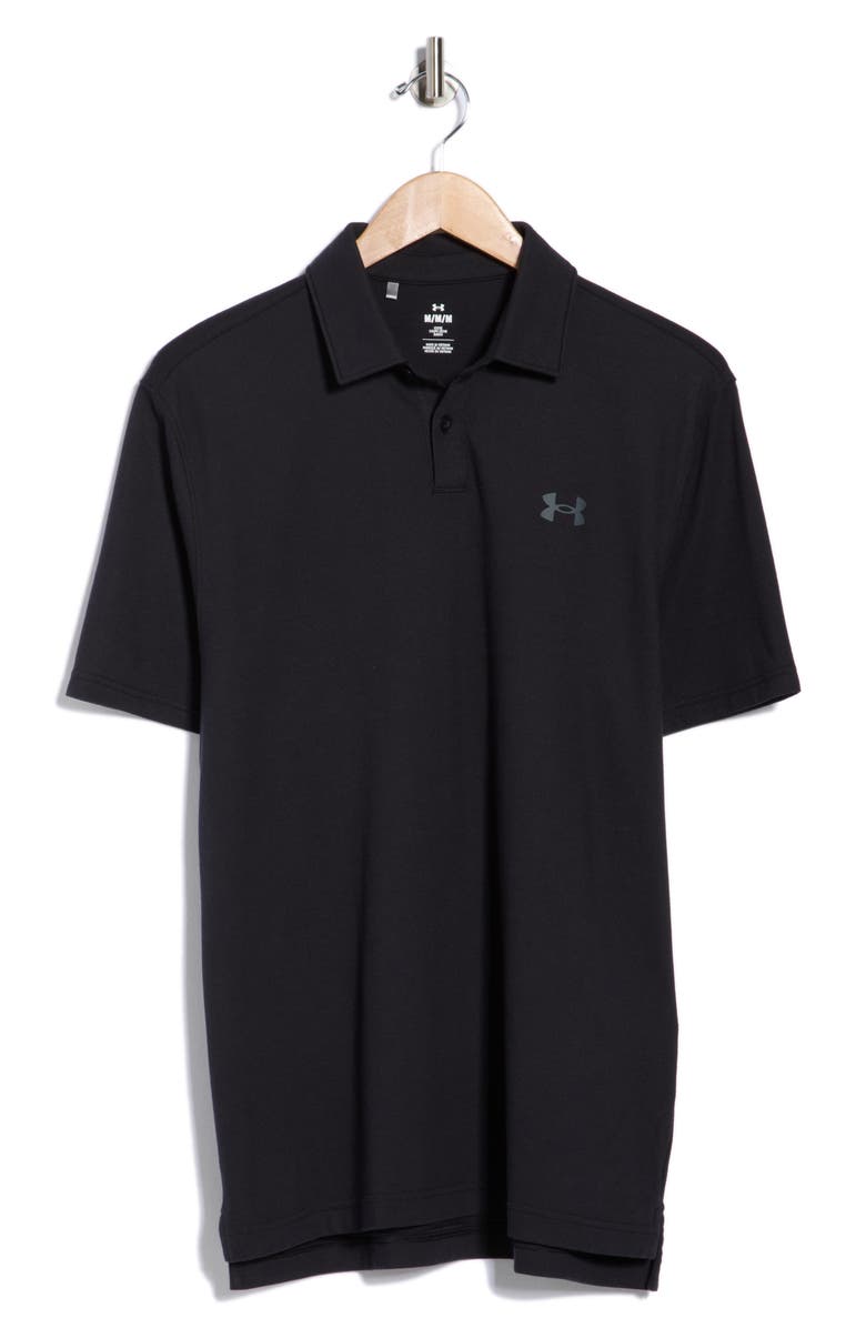Under Armour Playoff Piqué Polo, Alternate, color, Black