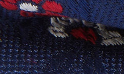 Nordstrom Kids' Stream Floral Pre-tied Silk & Linen Bow Tie In Blue