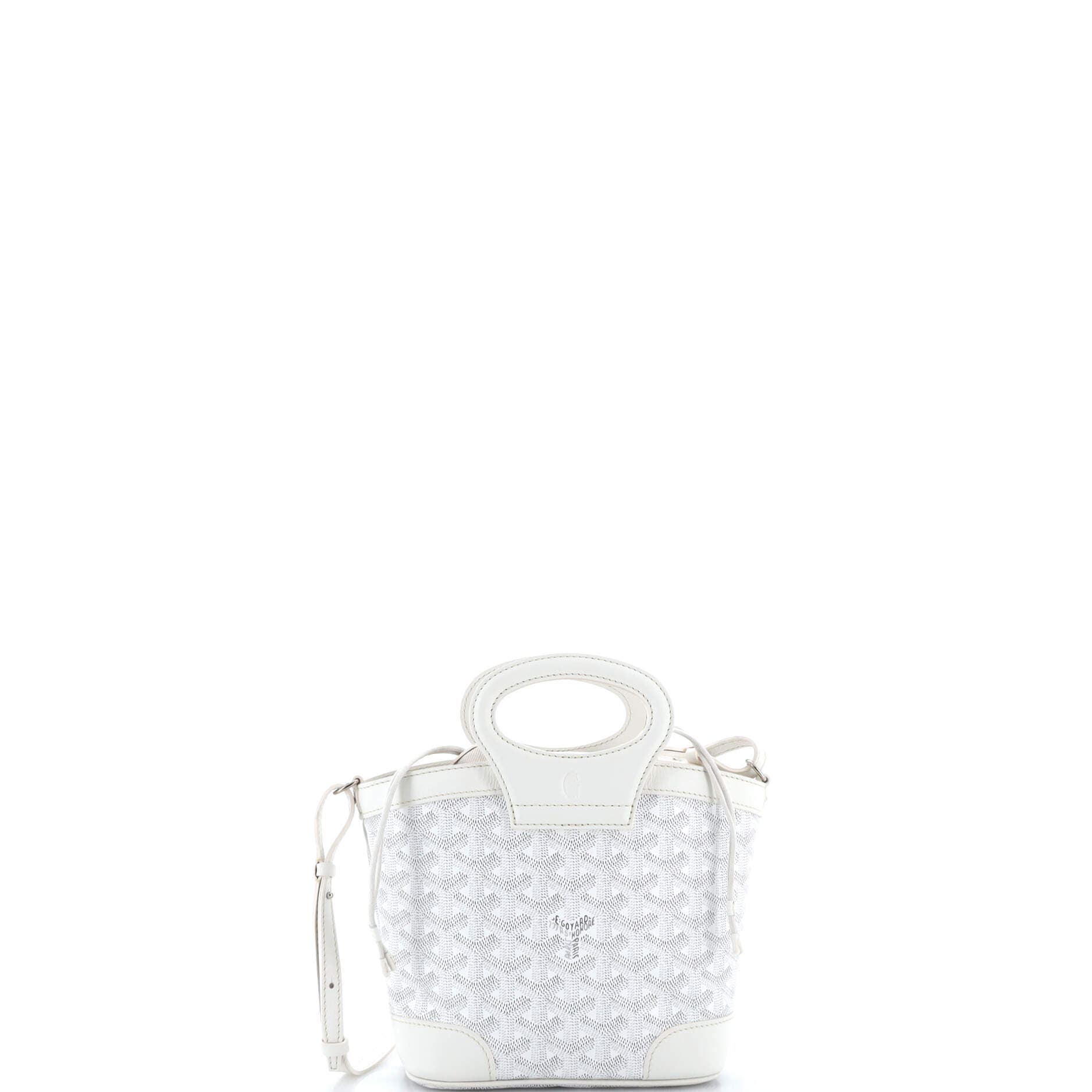 Pre-Owned Goyard Beluga Bag Coated Canvas Mini, Main, color, White