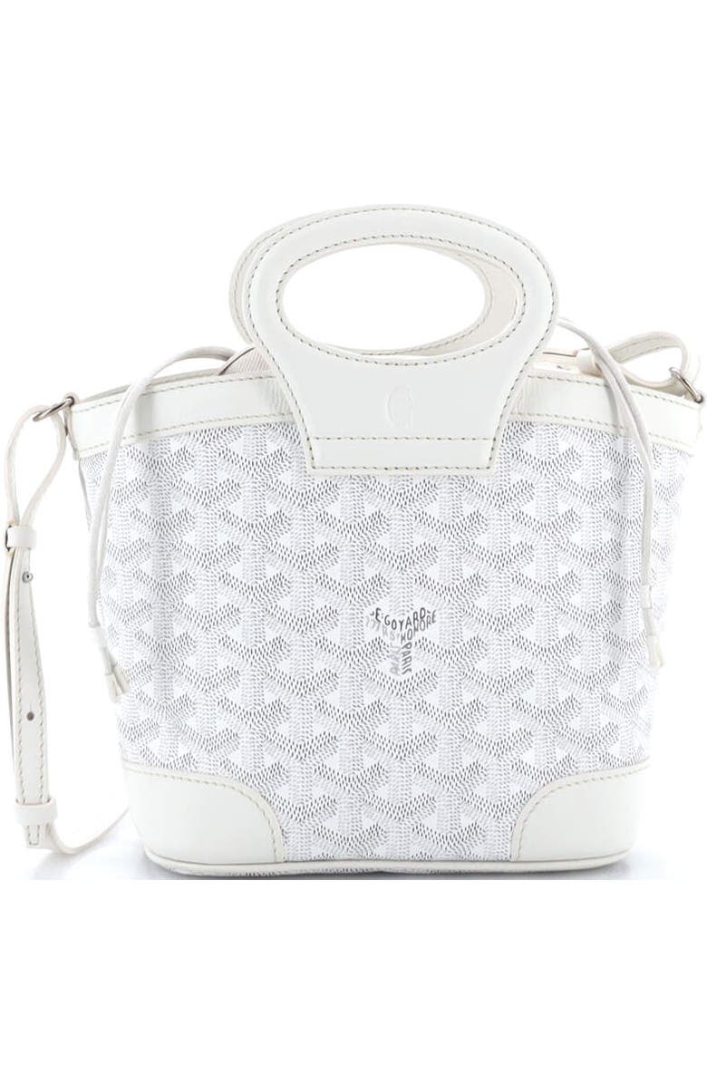Pre-Owned Goyard Beluga Bag Coated Canvas Mini, Main, color, White