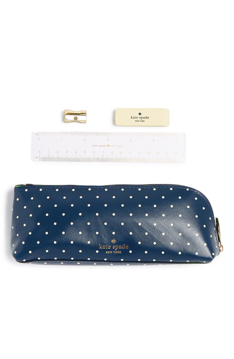 Kate Spade New York dot pencil case 6-piece set, Main, color, 
