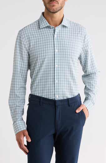 Slim Fit Performance Plaid Dress Shirt