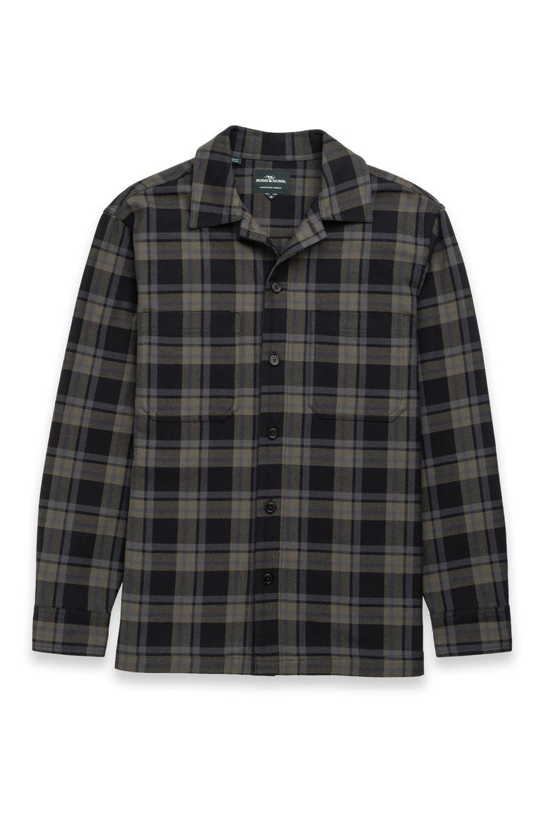 Kingsland Plaid Cotton Overshirt, Alternate, color, MOSS