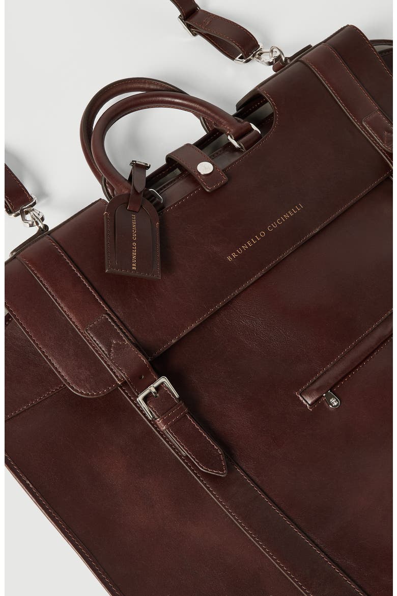 Calfskin suit carrier, Alternate, color, Burgundy
